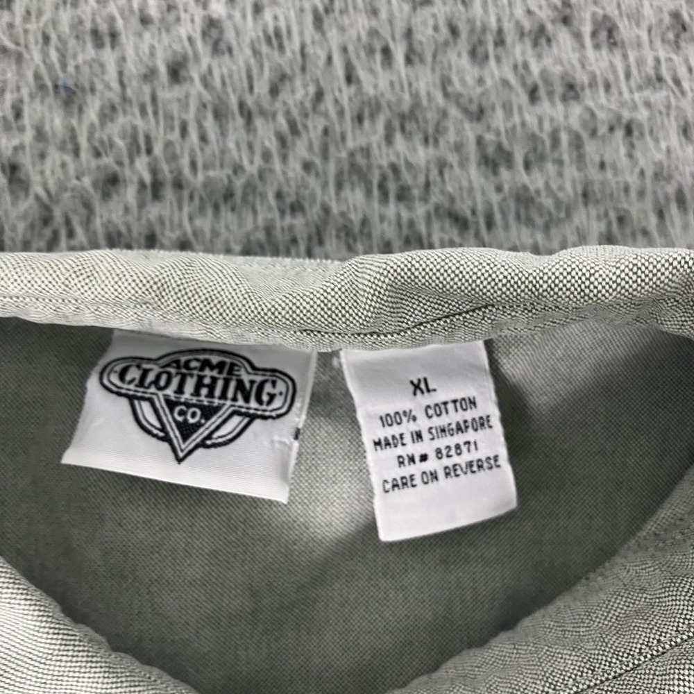 Vintage ACME Clothing Co. Shirt Mens XL Gray Tweety Looney Tunes Button Down - Picture 4 of 8